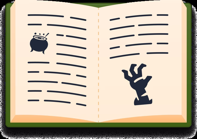 Green open book