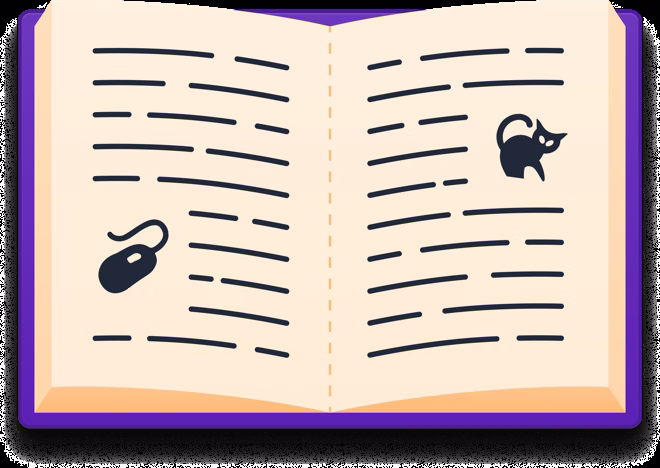 Purple open book